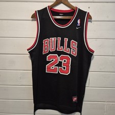 Nike Chicago Bulls jersey Jordan 23 Black Red Size L +2