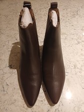 Joules Women's Walcott Leather Ankle Boots. Dark Brown, UK5.