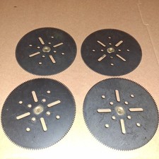 4 X #27B*EXCELLENT* BLACK MATT MECCANO STAMPED 133 TEETH SPUR GEAR