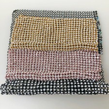 Bling Wedding Rhinestone Mesh Cake Craft Sparkly Trim Diamante Wrap Ribbon 0.5 Y