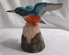 Leonardo Collection Fine Porcelain Figurine Of A Kingfisher Taking Off, c1980s
