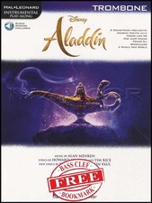 Disney Aladdin Trombone Playalong Book/Audio plus Key Signature Bookmark