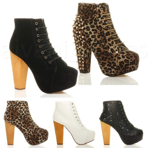 Womens ladies lace platform - lace,