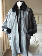 Dennis Basso grey mac coat