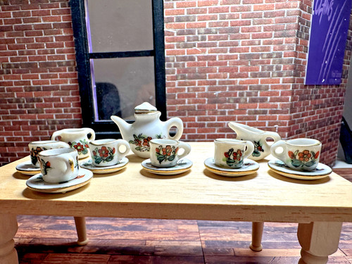 Dolls house china tea - house,