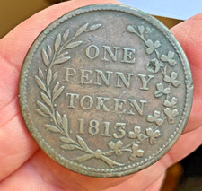 victorian tokens, An Irvin Strabane , Ireland one penny token from 1813