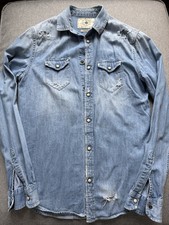 Denim Western Shirt Blue Zara Mens Size S