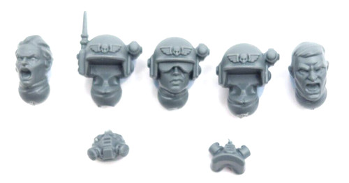 Kasrkin heads masks - heads, +