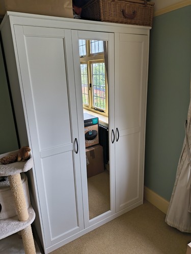Ikea songesand white wardrobe - ikea,