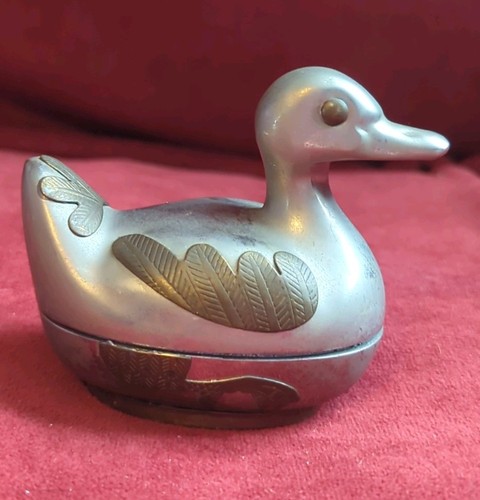 Pewter brass duck - pewter,