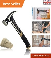 Versatile 20 oz Hammer with Rip Claw for Demo & Nail Removal – Black/Tan Finish