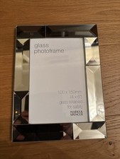 Marks & Spencer Mirror Glass Photo Frame Size 4x6 Inches