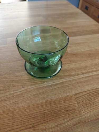 Vintage green stem footed - ,