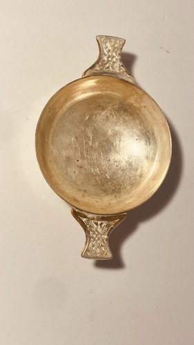 Vtg scottish quaich - scottish, silver