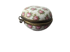 Antique China Pill Box Flowers