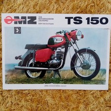 MZ TS 150 original motorcycle brochure