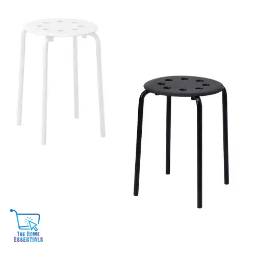 Ikea marius stool - ikea, black/white