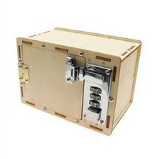 Kids Toy Brain Teaser Toy Student DIY Wooden Monster Puzzle Lock Box