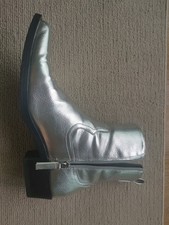 ZARA mens Silver Cowboy Boots