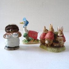 Border Fine Arts 'The World of Beatrix Potter' Bundle of 3 Figurines Vintage
