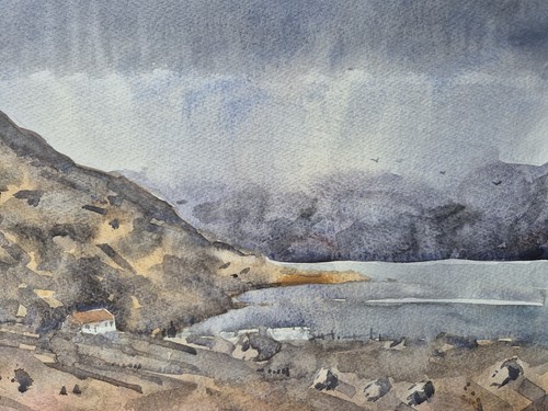Highlands scotland watercolour - highlands,