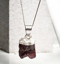 Garnet Pendant Raw Genuine