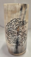 Buffalo Horn mug with Viking