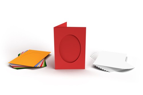 Mini oval aperture cards with - aperture,