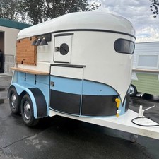 Vintage horse trailer coffee - horse,