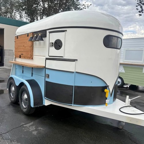 Vintage horse trailer coffee - horse,