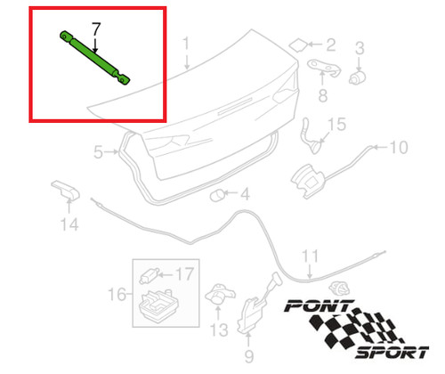 Post door shock - post,