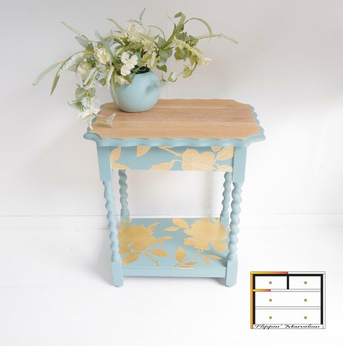 Vintage oak boho pastel blue - boho,