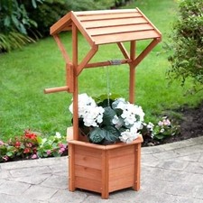 Free Standing Planter Outdoor Display Wishing Well Patio Planter Plant Pot UK