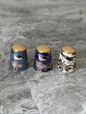 3x Vintage Thimbles