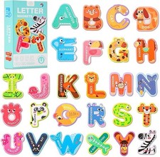 Magnetic Letters,Large Size Fridge Magnets for Kids,Alphabet ABC Magnets for Ref