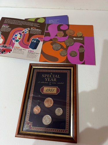 Coin sets 1951 framed - 2,
