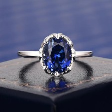 4.50Ct Oval Cut Natural Blue