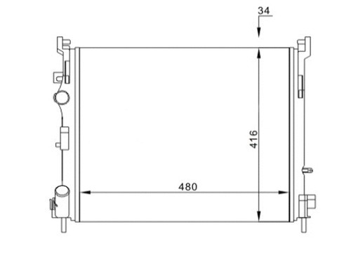 Radiator engine cooling fits - radiator,