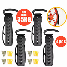 4x Bike Storage Wall Mounted Hook Bicycle Rack Hanger Holder Garage Steel Stand