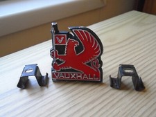 Classic  Vauxhall / Bedford  grill  badge with brackets, JF 6343,  91018667,