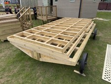 Timber Shepherd's Hut Chassis Only With Cast Iron Wheels