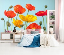 3D Red Yellow Poppy N231