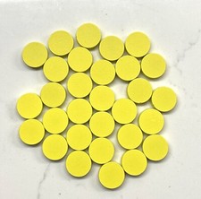 60 x Yellow Round Wooden