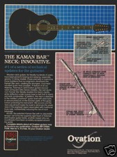 OVATION GUITAR PINUP AD vtg