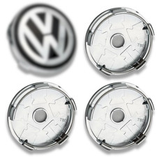 Alloy Wheel Centre Cap Hub x4 60mm Curved Fits Golf Bora Jetta Tiguan Sharan