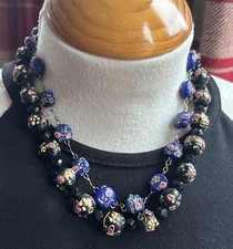 Vintage Wedding Cake Beaded Necklaces X 2