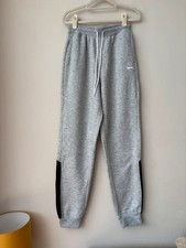 Slazenger Grey Joggers Size S - Fleece Lined Sweatpants Cotton Blend Drawstring