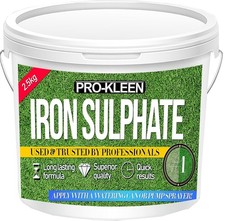 Pro-Kleen Iron Sulphate 2.5KG Lawn Conditioner Turf Hardener Soluble Powder -NEW