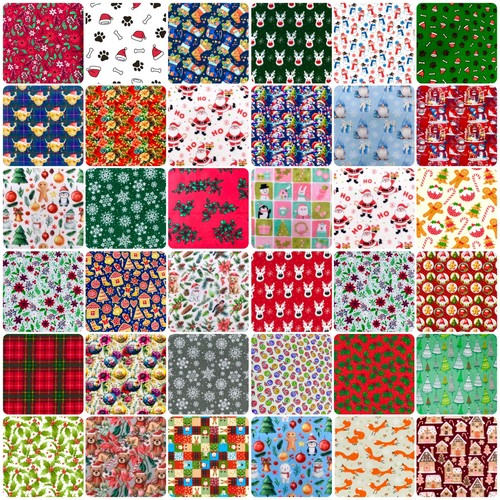 Christmas poly cotton - poly,