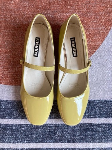 Yellow patent mary - mary, shoes